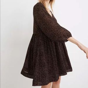 Madewell Georgette V-Neck Babydoll Dress